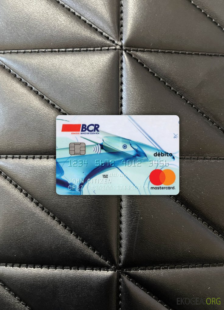 Costa Rica La Banque du Costa Rica Mastercard débit version 2 photolook recto